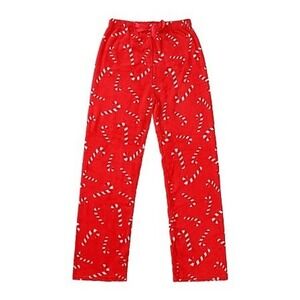 Candy Cane Plush Pajama Pants Cozy Sleepwear Loungewear XL